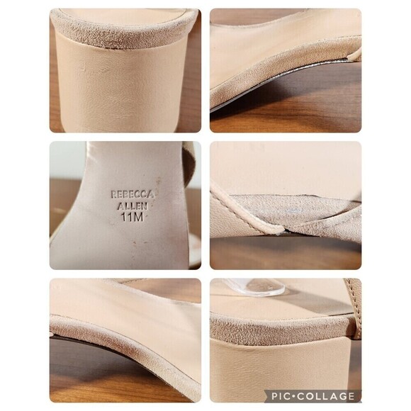 Rebecca Allen The Block Sandy Ankle Strap Sandal Nude III Womens Size 11 *FLAWS* - Picture 12 of 16